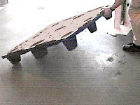 Fig. 9: Plastic pallets weigh between 20 to 30 lbs.